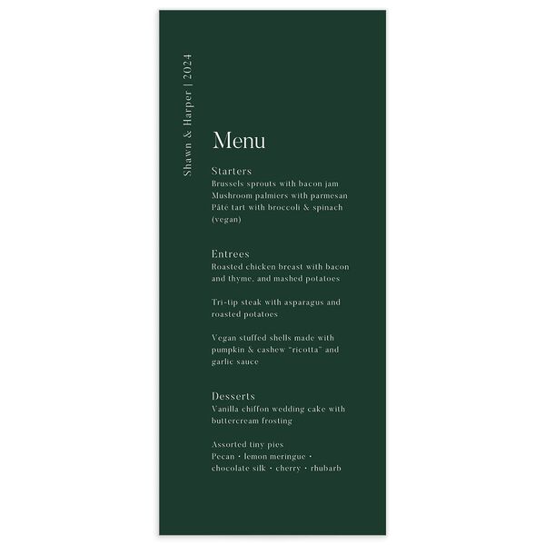 Cascading Date Menus Dark Green Signature