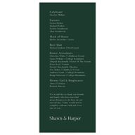 Cascading Date Wedding Programs Dark Green Signature