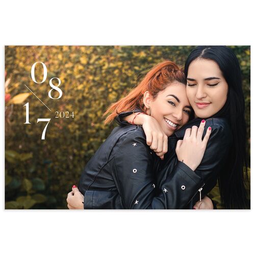 Cascading Date Save The Date Postcards - 