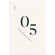 Cascading Date Table Numbers Dark Green Signature