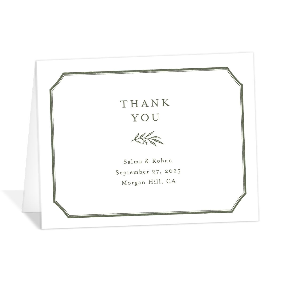 Classic Crest Thank You Cards
