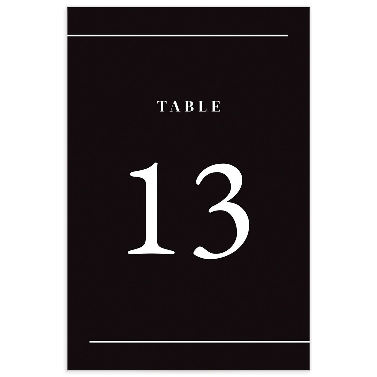 Classic Monogram Table Numbers Pure White Signature