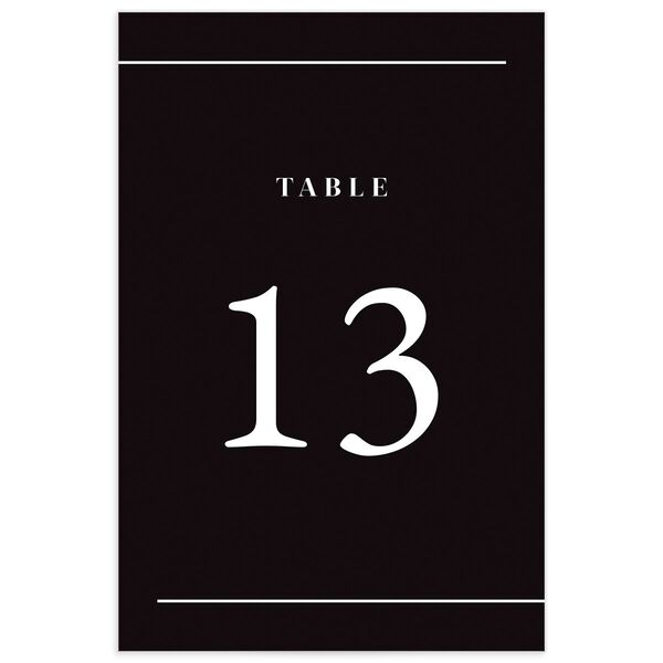 Classic Monogram Table Numbers Pure White Signature
