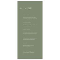 Elegant Bohemian Menus Hunter Green Signature