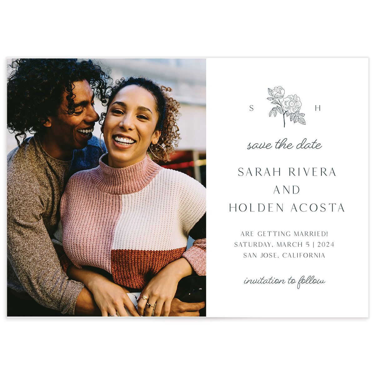 Elegant Bohemian Save The Date Cards