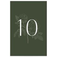 Elegant Bohemian Table Numbers Hunter Green Signature