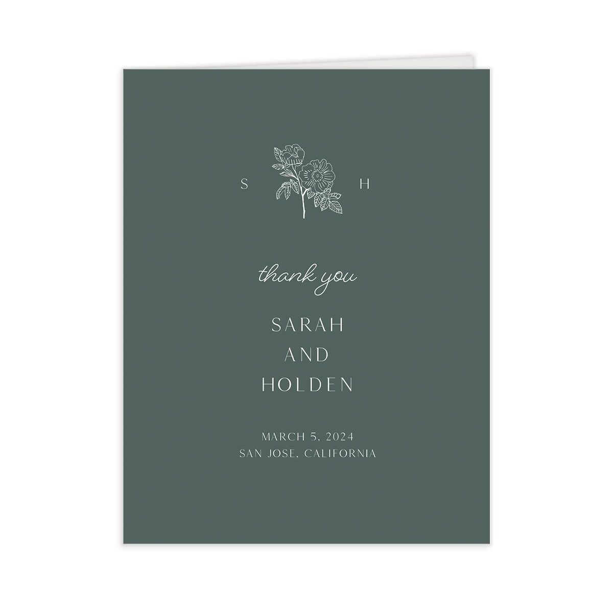 Elegant Bohemian Thank You Cards