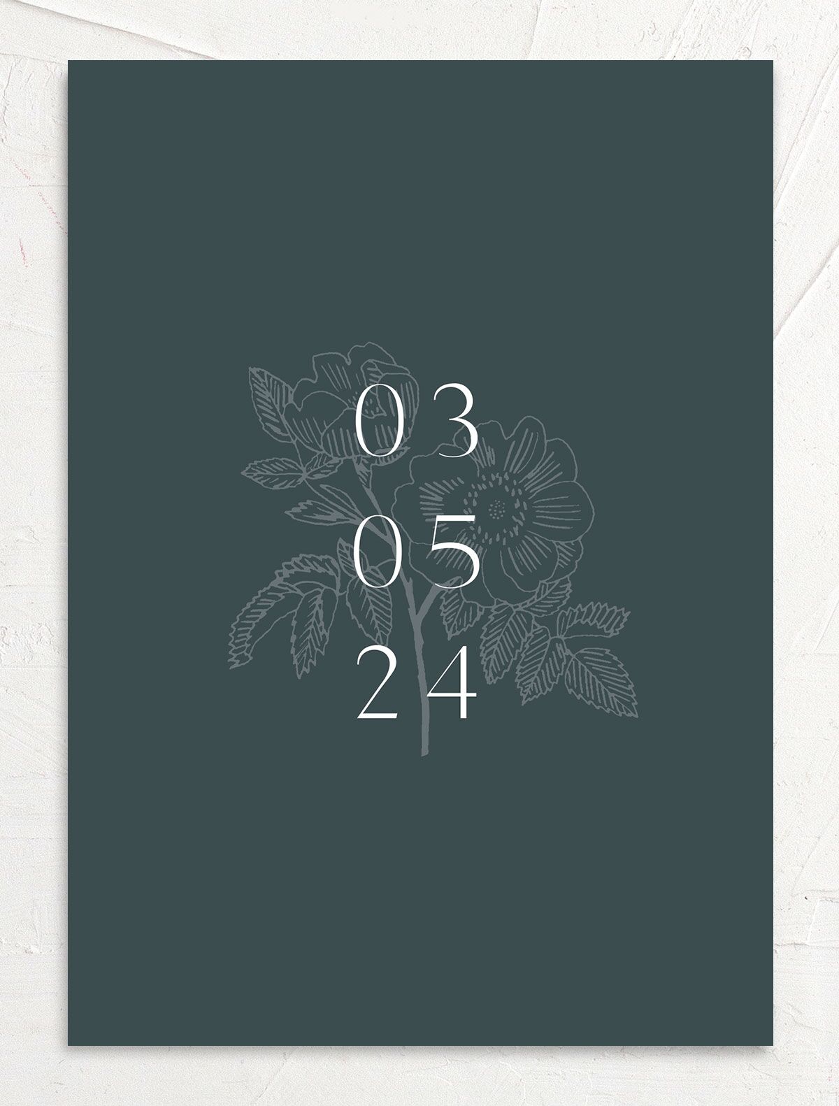 Elegant Bohemian Wedding Invitations back in blue