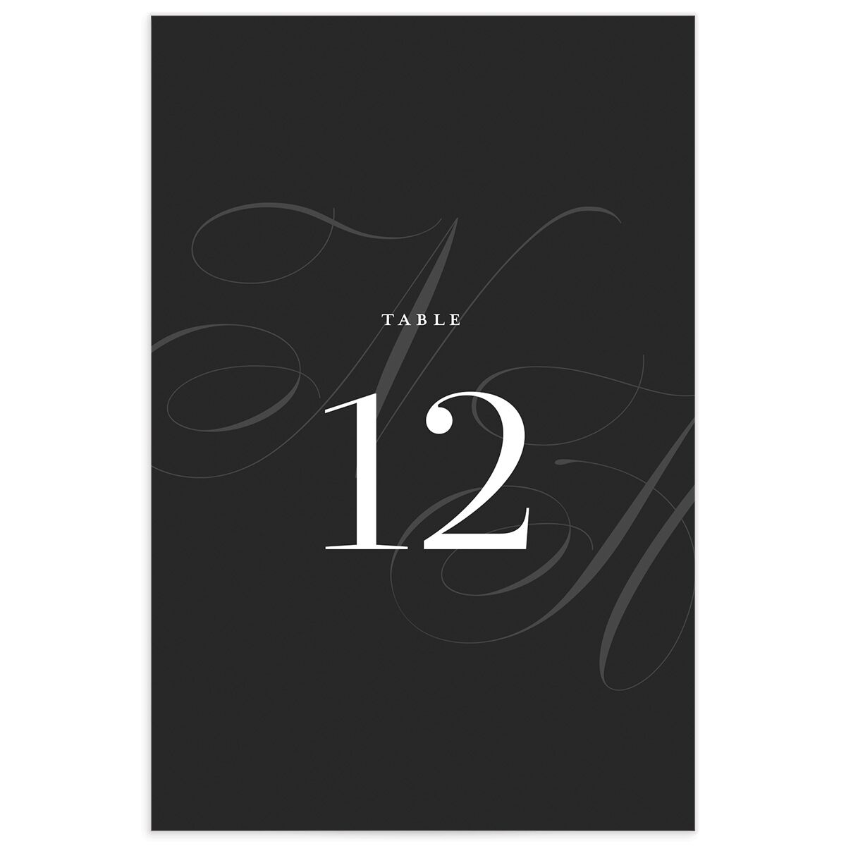 Elegant Monogram Table Numbers