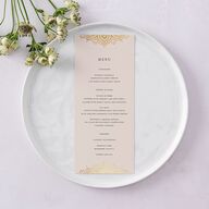 Indian Gilded Adornment Menus Gold Sand Signature
