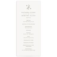Botanical Monogram Wedding Programs Dark Camo Signature