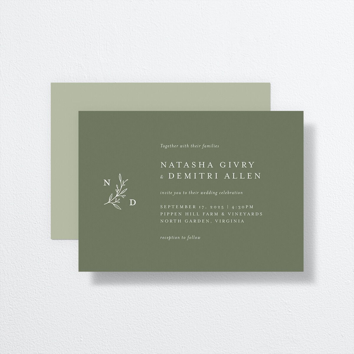 Botanical Monogram Wedding Invitations | The Knot