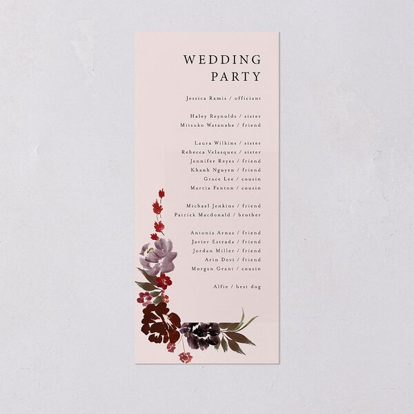Autumn Romance Wedding Programs Chocolate Signature