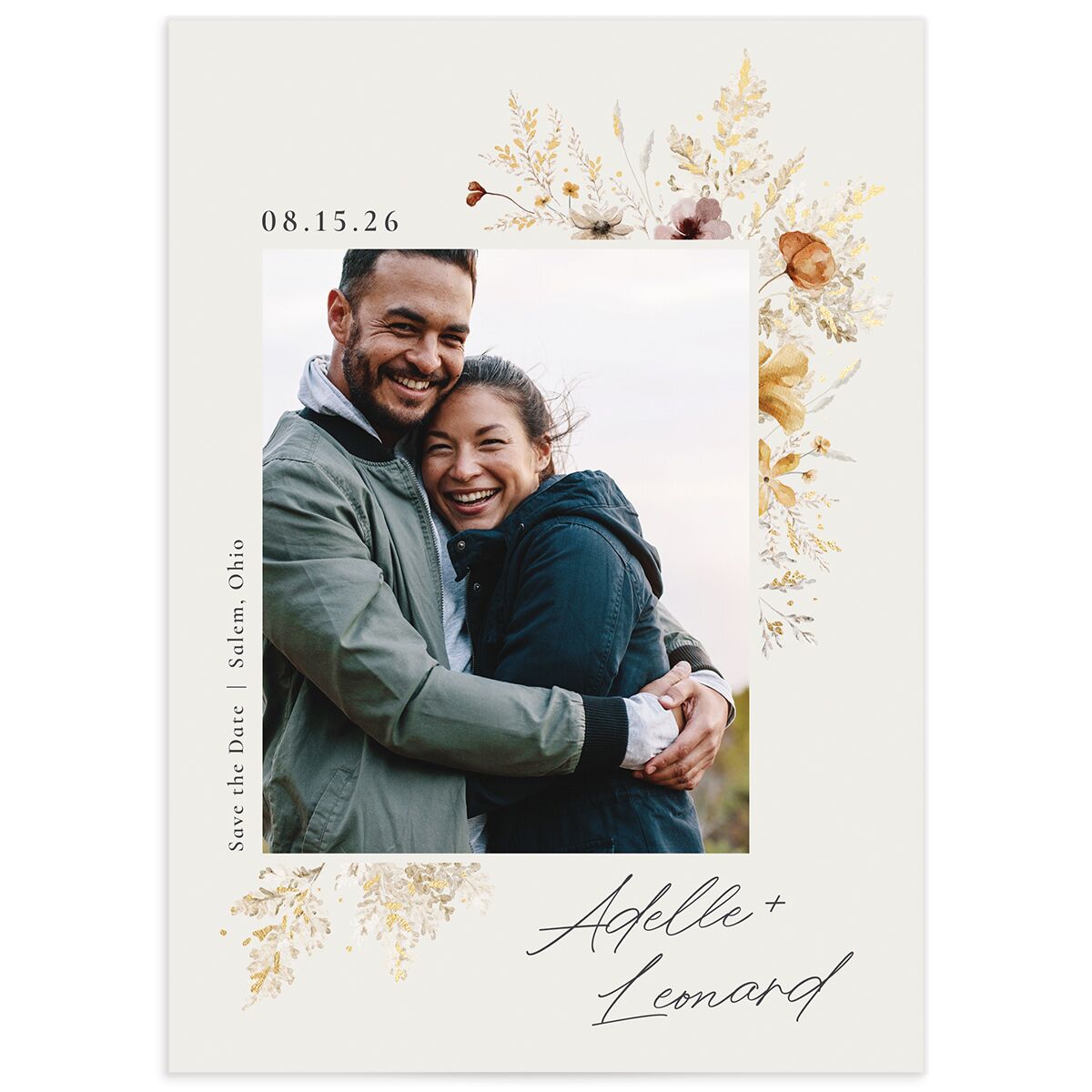 Dried Blooms Save the Date Cards
