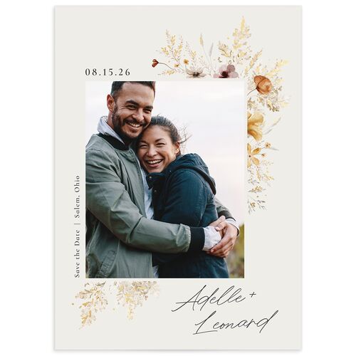 Dried Blooms Save the Date Cards - 
