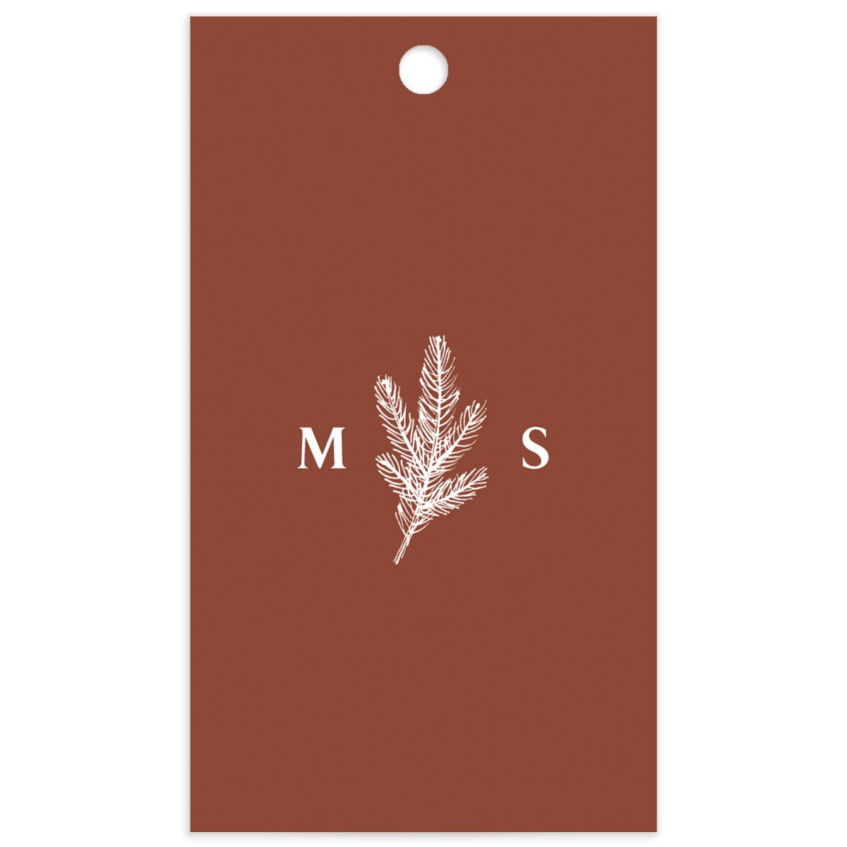 Etched Mountains Favor Gift Tags back in Red