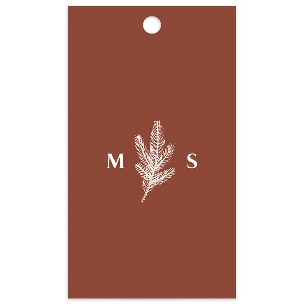 Etched Mountains Favor Gift Tags back in Red