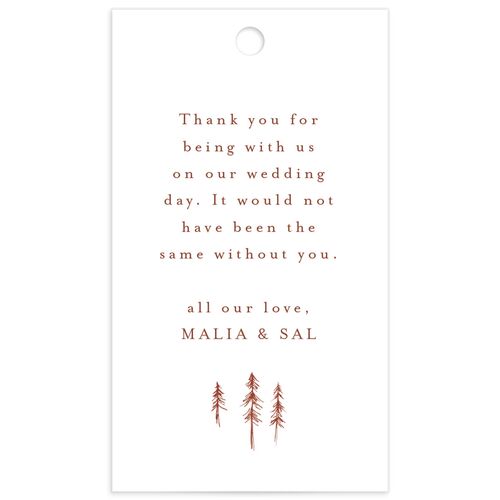Etched Mountains Favor Gift Tags - 