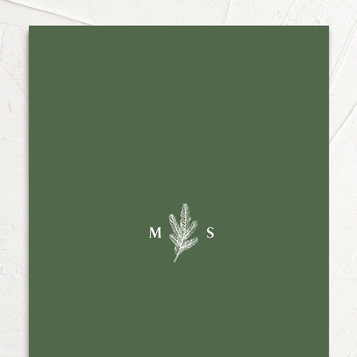 Etched Mountains Rehearsal Dinner Invitations Hunter Green Pearlescent