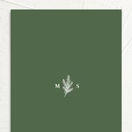 Etched Mountains Rehearsal Dinner Invitations Hunter Green Pearlescent