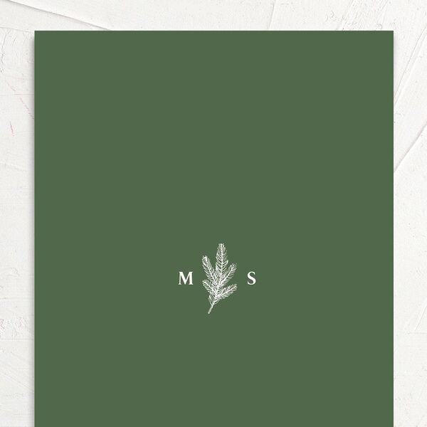 Etched Mountains Rehearsal Dinner Invitations Hunter Green Pearlescent