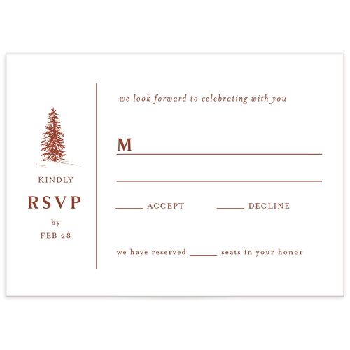 Etched Mountains Wedding Response Cards - 