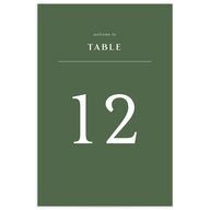 Etched Mountains Table Numbers Hunter Green Signature