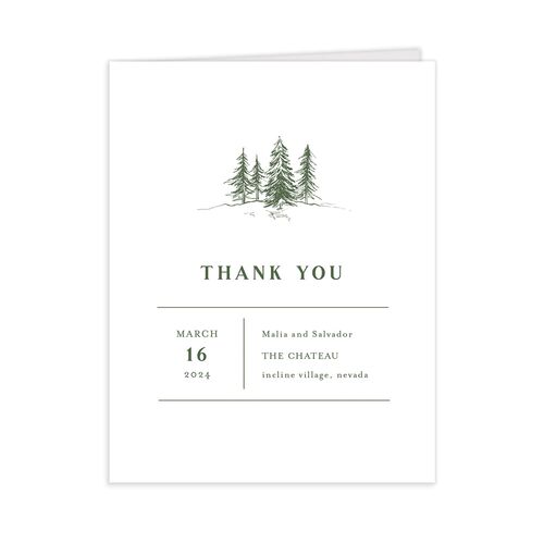 Etched Mountains Thank You Cards