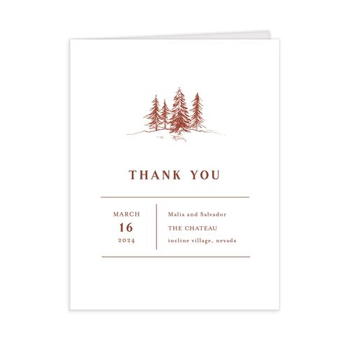 Etched Mountains Thank You Cards - 