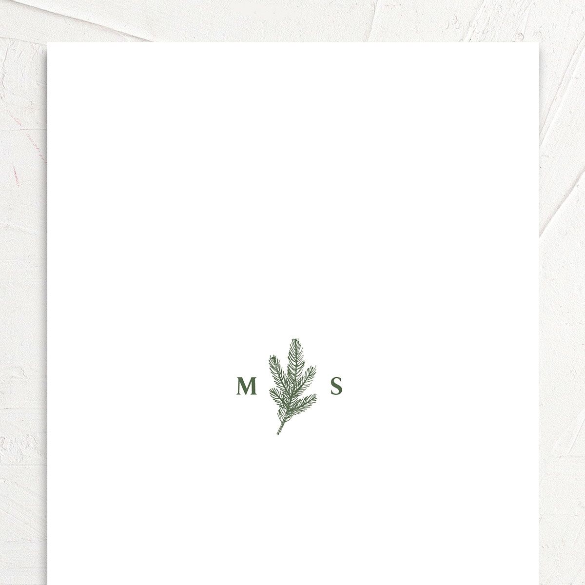 Etched Mountains Wedding Invitations Hunter Green Signature No