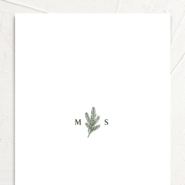 Etched Mountains Wedding Invitations Hunter Green Signature No