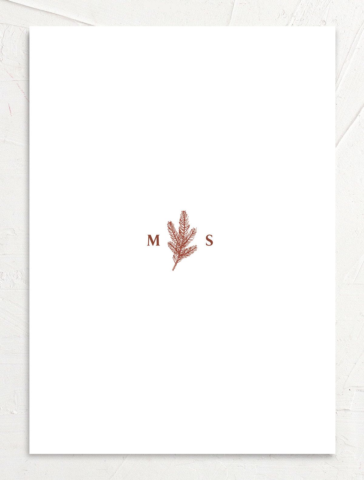 Etched Mountains Wedding Invitations back