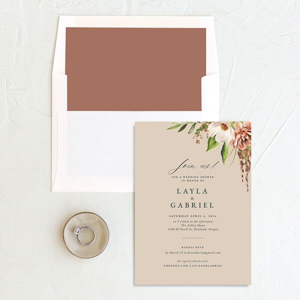 Floral Arch Bridal Shower Invitations Moss Signature