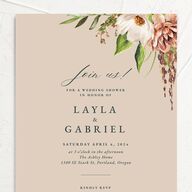 Floral Arch Bridal Shower Invitations Moss Signature
