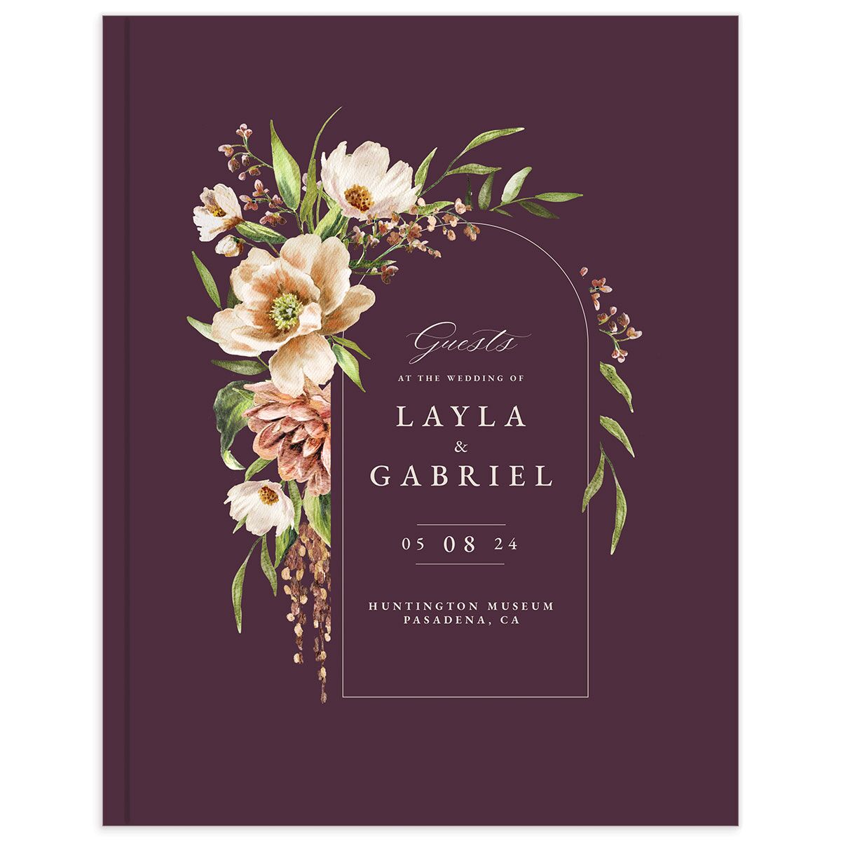 Floral Arch Wedding Guest Book