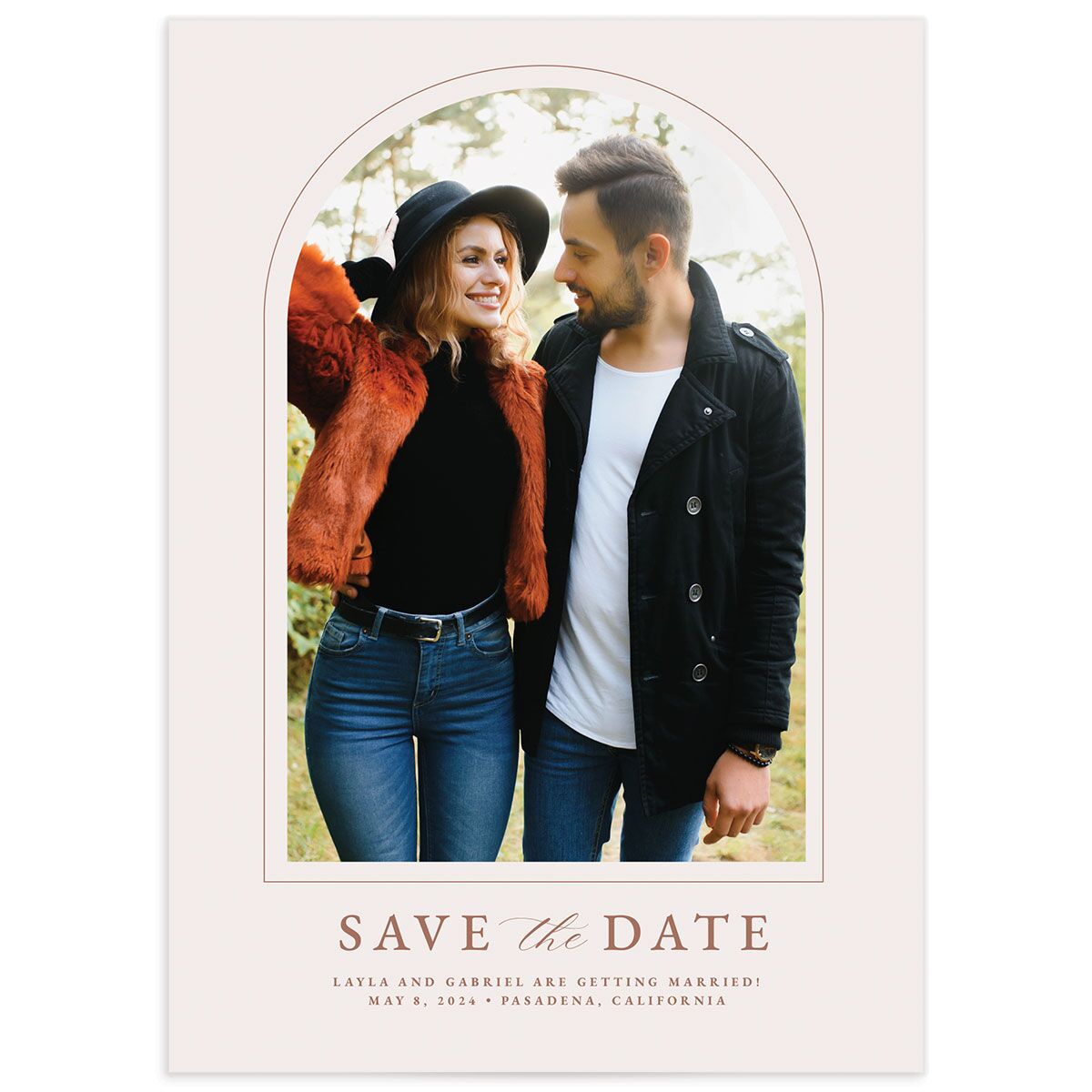Floral Arch Save The Date Cards