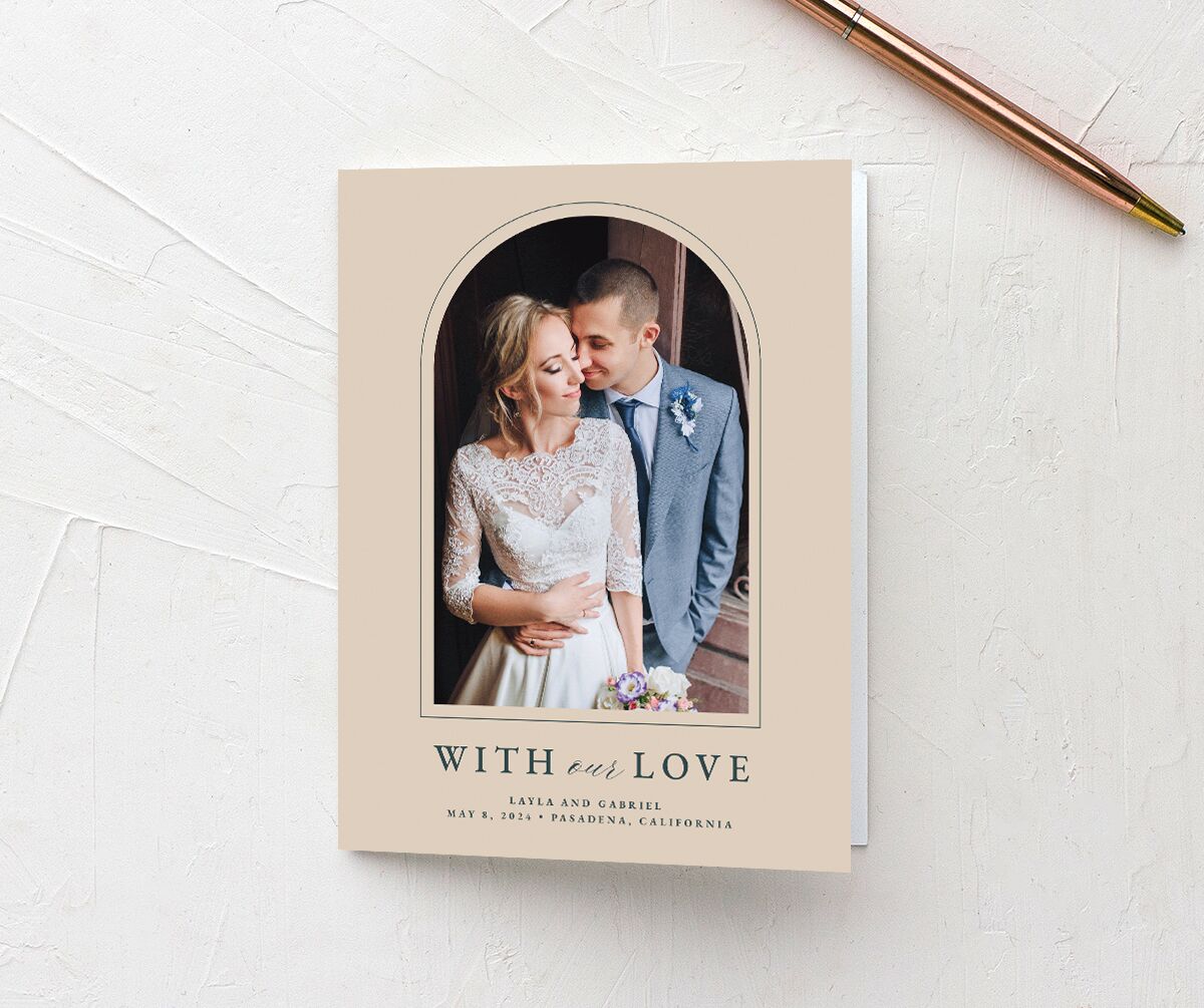 Floral Arch Thank You Cards Moss