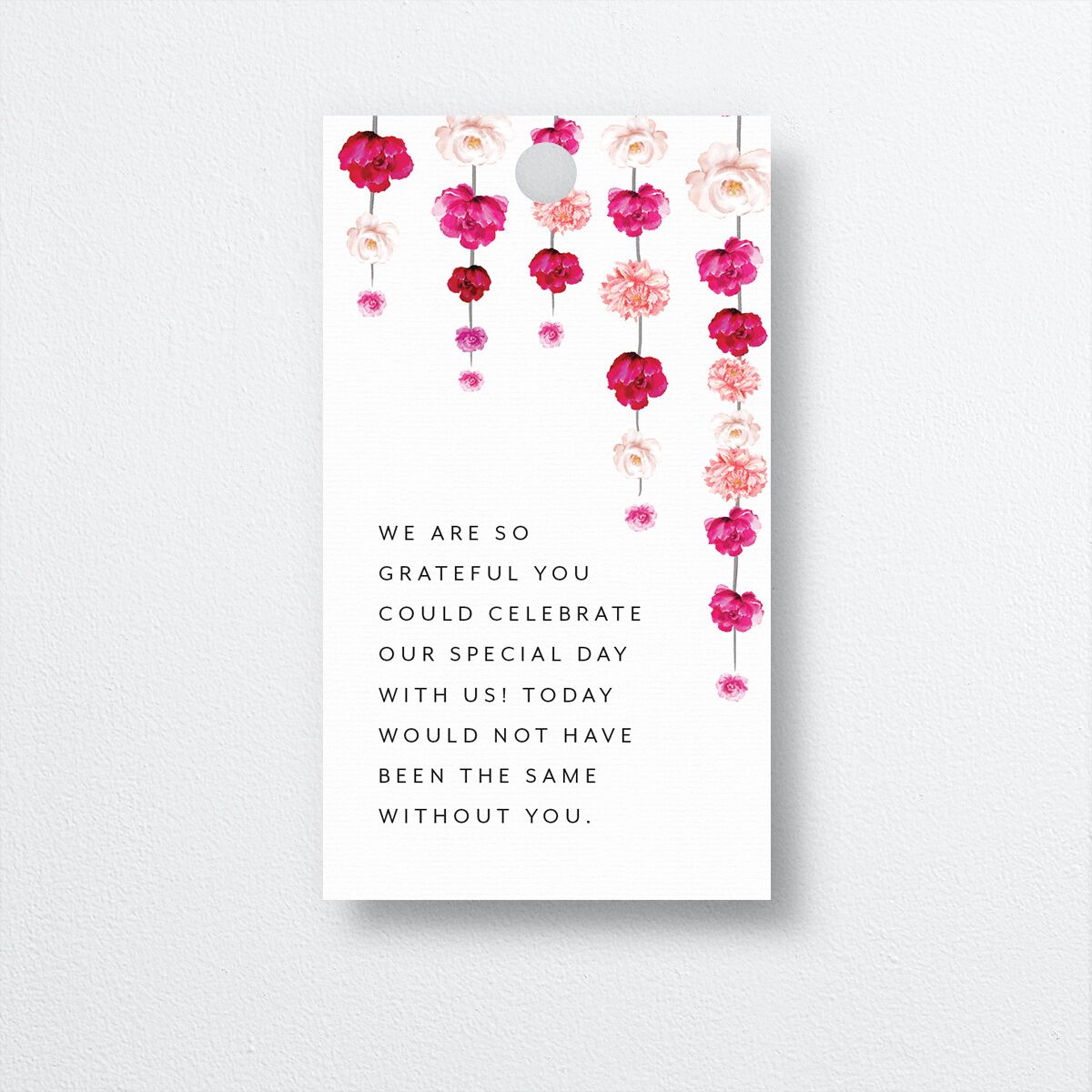 Floral Canopy Favor Gift Tags back in red