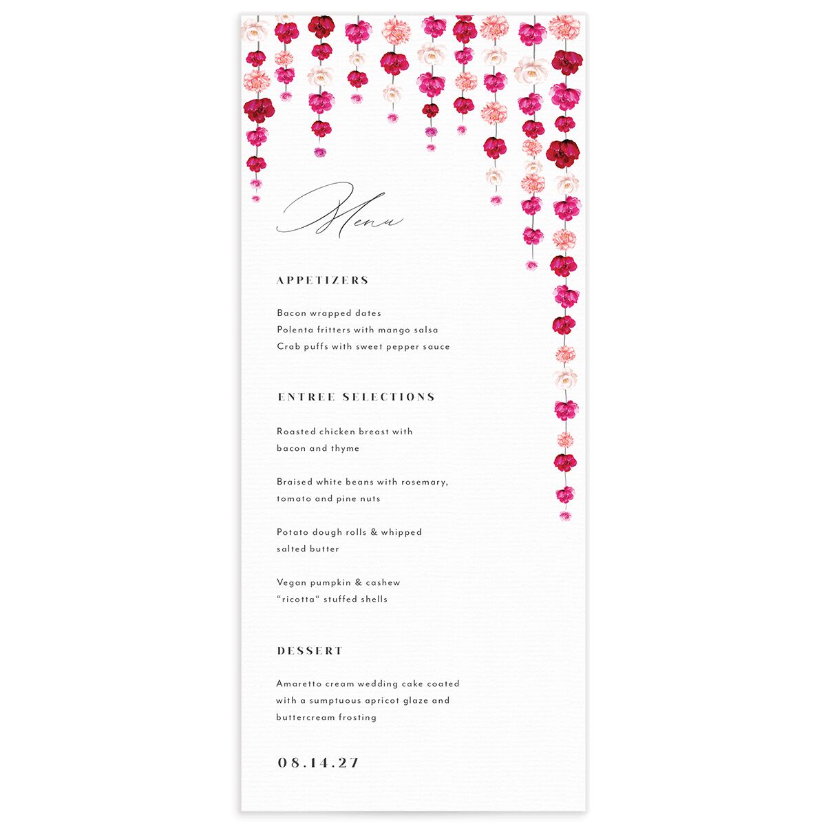 Floral Canopy Menus