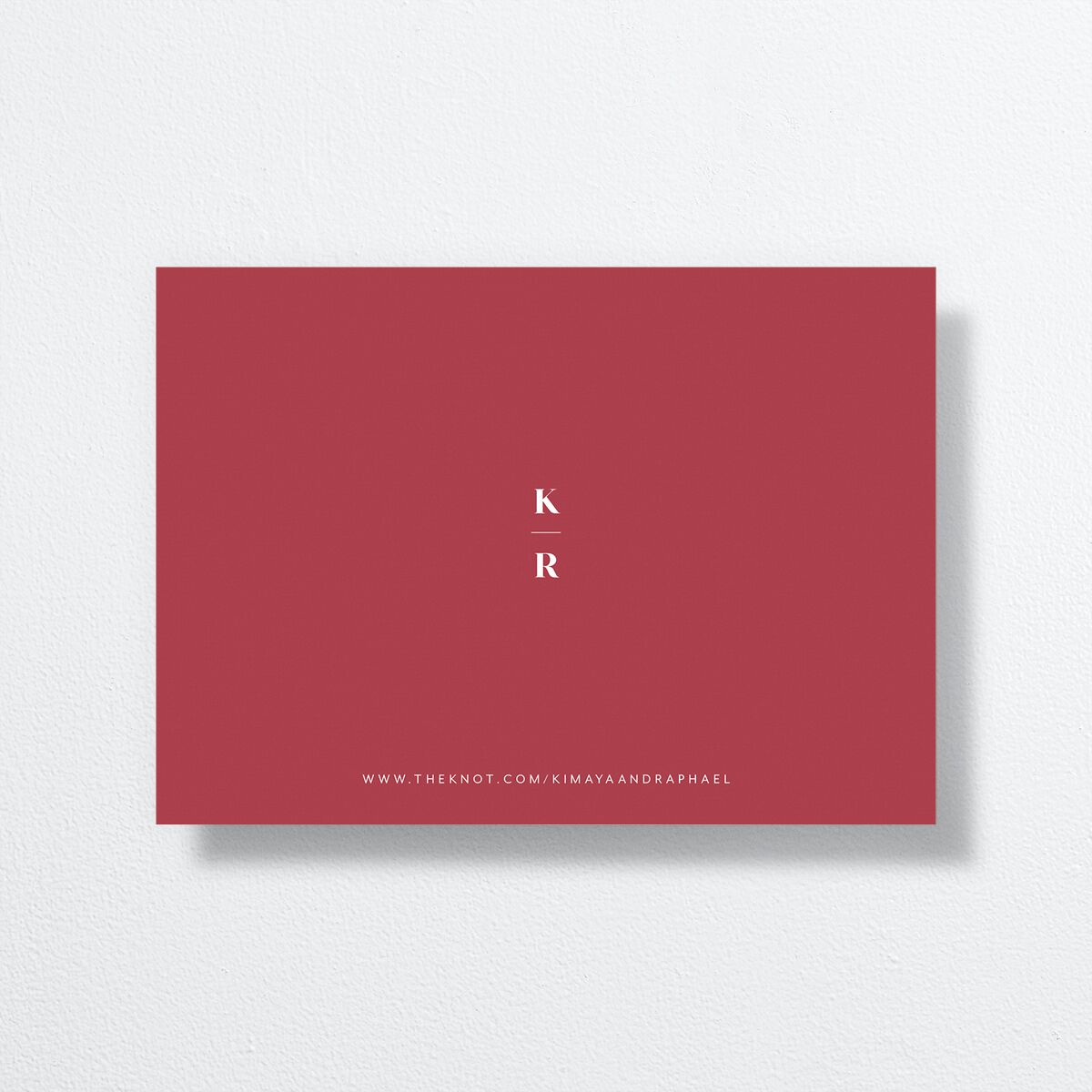 Floral Canopy Save the Date Card Garnet Signature smooth No