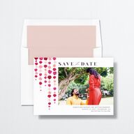 Floral Canopy Save the Date Card Garnet Signature smooth No