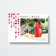 Floral Canopy Save the Date Card Garnet Signature smooth No