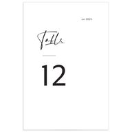 Modern Arc Table Numbers Pure White Signature