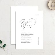 Modern Arc Wedding Invitations Pure White Signature No