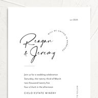 Modern Arc Wedding Invitations Pure White Signature No