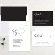 Modern Arc Wedding Invitations Pure White Signature No
