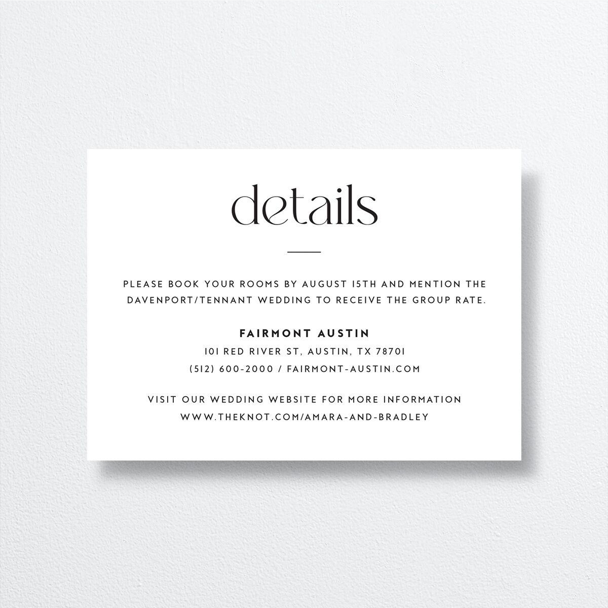 Modern Balance Wedding Enclosure Cards — view 1