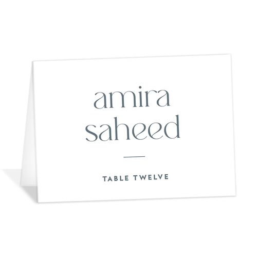 Modern Balance Place Cards Regency Blue Signature