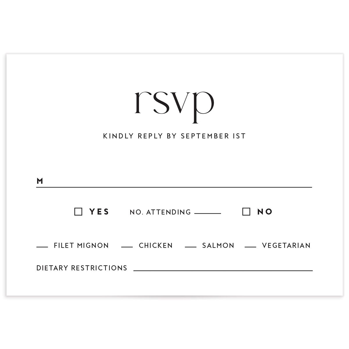 Modern Balance Wedding Response Cards