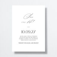 Modern Balance Save The Date Cards Licorice Signature smooth No